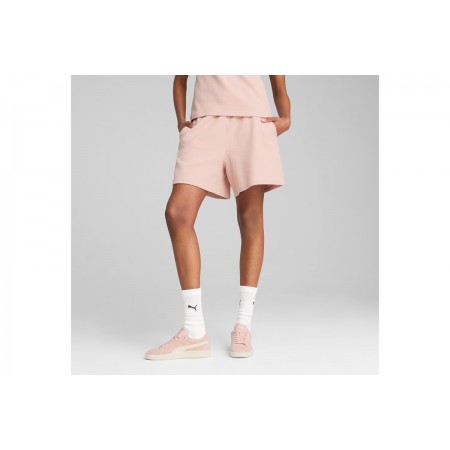 Puma Her High-Waist Γυναικείο Αθλητικό Σορτς Σομόν