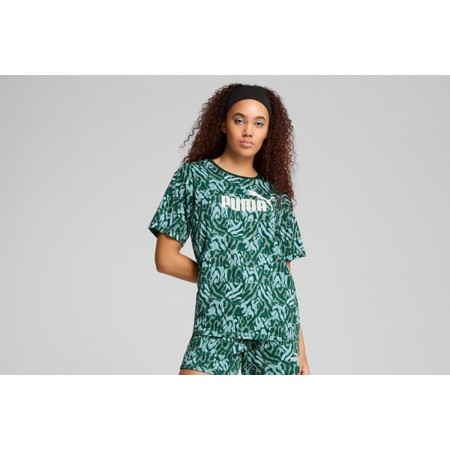 Puma Essentials Graphic Relaxed Aop T-Shirt Γυναικείο 