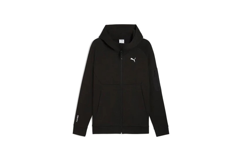 Puma Pumatech Ανδρική Ζακέτα με Κουκούλα Μαύρη