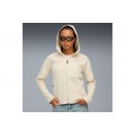 Puma Evostripe Γυναικεία Βαμβακερή Ζακέτα με Κουκούλα Εκρού