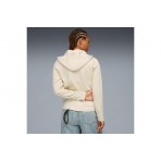 Puma Evostripe Γυναικεία Βαμβακερή Ζακέτα με Κουκούλα Εκρού