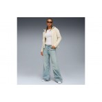 Puma Evostripe Γυναικεία Βαμβακερή Ζακέτα με Κουκούλα Εκρού