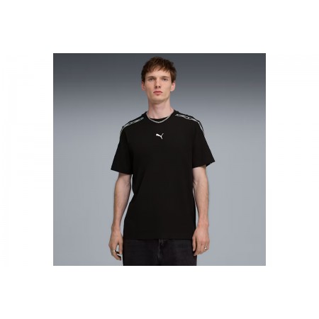 Puma Essentials Tape Ανδρικό Κοντομάνικο T-Shirt Μαύρο, Λευκό