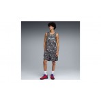 Puma Flag Foul All Over Print 15cm Ανδρική Μπασκετική Βερμούδα Γκρι Σκούρο, Μαύρη