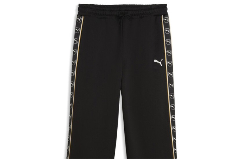 Puma Essentials Elevated Tape Relaxed Παιδικό Παντελόνι Φόρμας Μαύρο, Μπεζ