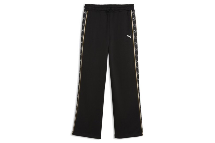Puma Essentials Elevated Tape Relaxed Παιδικό Παντελόνι Φόρμας Μαύρο, Μπεζ