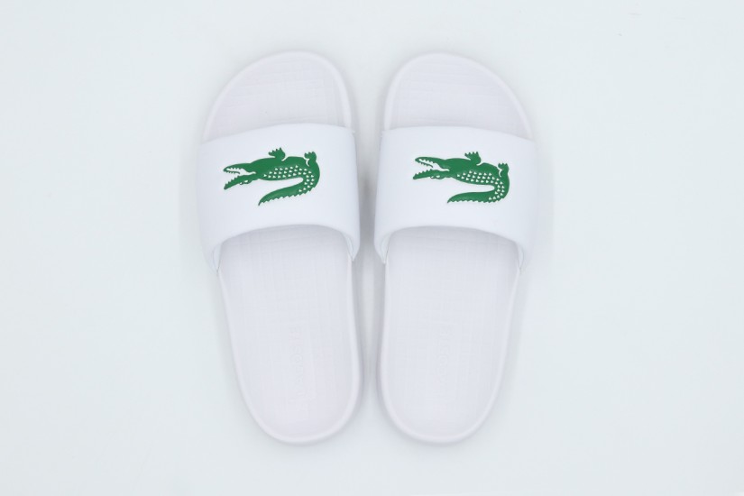 Lacoste Serve Slides 1.0 Γυναικείες Παντόφλες Λευκές, Πράσινες