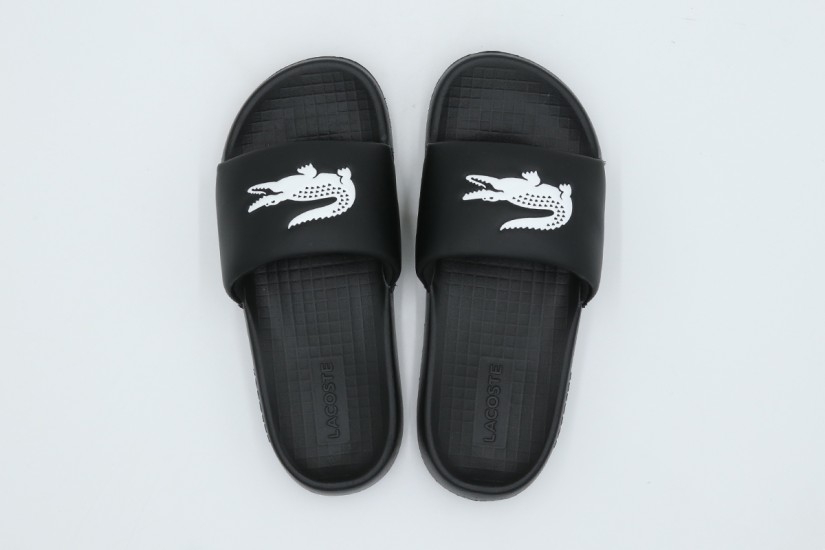 Lacoste Serve Slides 1.0 Γυναικείες Παντόφλες Μαύρες, Λευκές