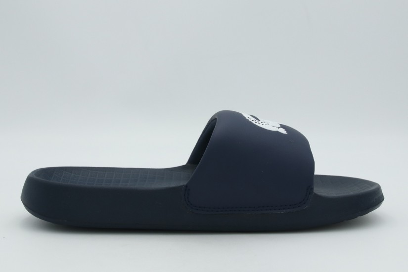 Lacoste Serve Slides 1.0 Ανδρικές Παντόφλες Μπλε Σκούρο, Λευκές