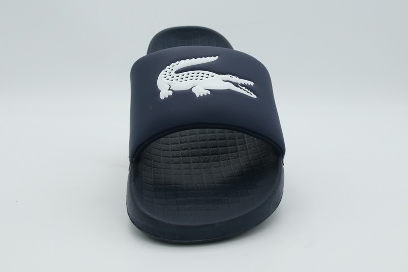 Lacoste Serve Slides 1.0 Ανδρικές Παντόφλες Μπλε Σκούρο, Λευκές