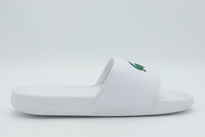 Lacoste Serve Slides Ανδρικές Παντόφλες Λευκές, Πράσινες