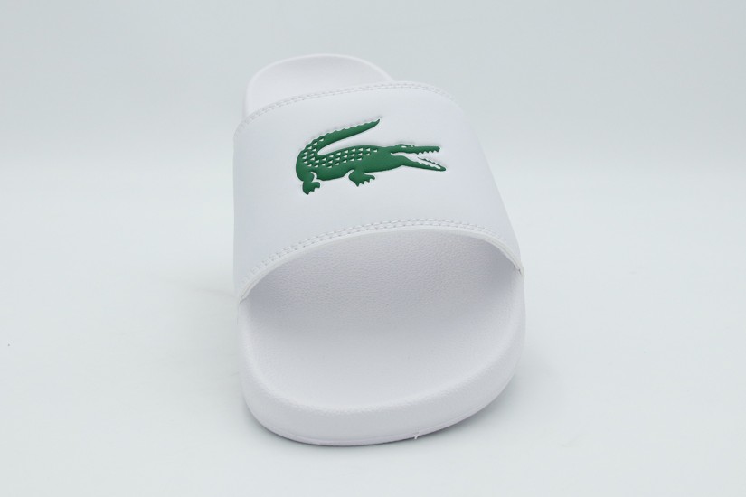 Lacoste Serve Slides Ανδρικές Παντόφλες Λευκές, Πράσινες