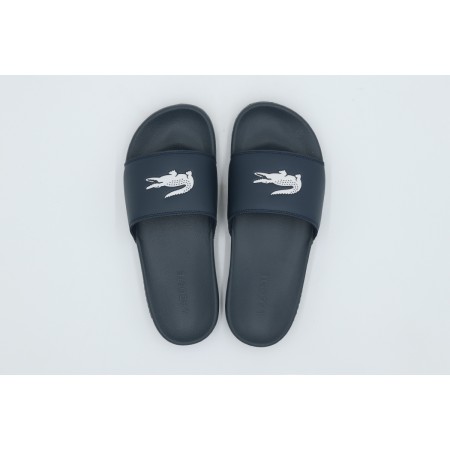 Lacoste Serve Slides Ανδρικές Παντόφλες Μπλε Σκούρο, Λευκές