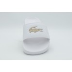 Lacoste Serve Slides Γυναικείες Παντόφλες Λευκές, Μπρονζέ