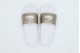 Lacoste Serve Slides Γυναικείες Παντόφλες Χρυσές, Λευκές