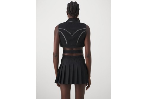 Versace D Str Slouchy28 Blk Γιλέκο Γυναικείο (76HAM257 DW060D24 909)