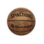 Spalding Euroleague Ολυμπιακός Μπάλα Μπάσκετ Καφέ, Μαύρη