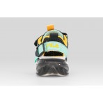 Fila Wave Memory Velcro Βρεφικά Sneakers Μαύρα, Κίτρινα, Λευκά, Τυρκουάζ