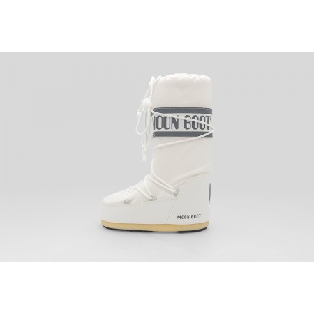 Moon Boot Icon White Nylon Μπότες Χιονιού 