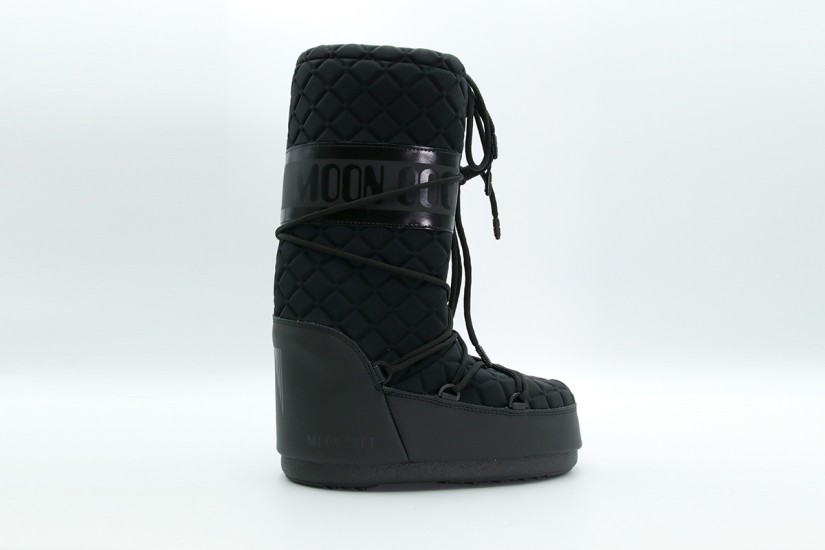 Moon Boot Icon Quilt Γυναικείες Μπότες Χιονιού Μαύρες