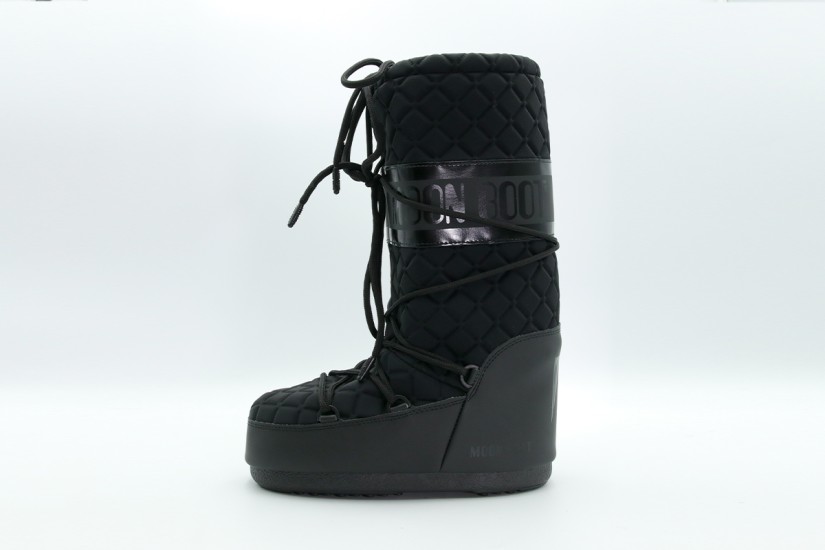 Moon Boot Icon Quilt Γυναικείες Μπότες Χιονιού Μαύρες
