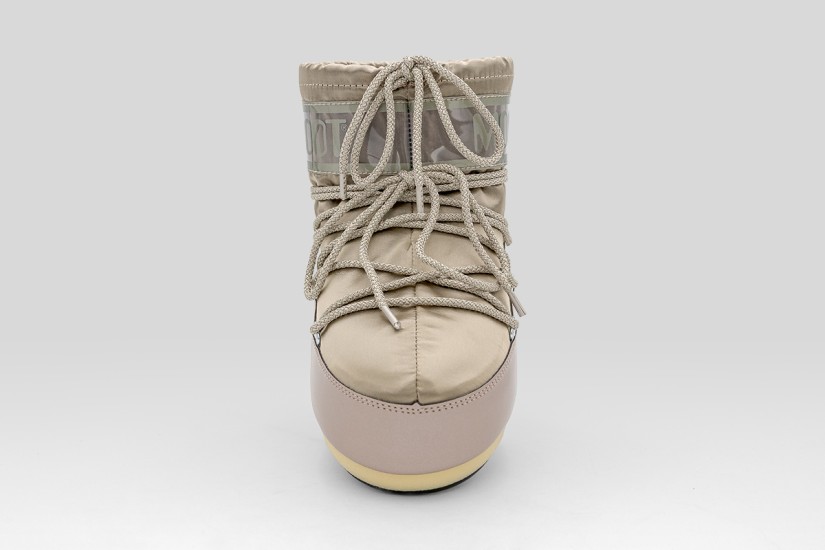 Moon Boot Icon Low Glance Platinum Satin Γυναικείες Μπότες Χιονιού
