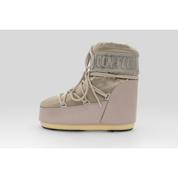 Moon Boot Icon Low Glance Platinum Satin Μπότες Χιονιού (80D1409350 B003)
