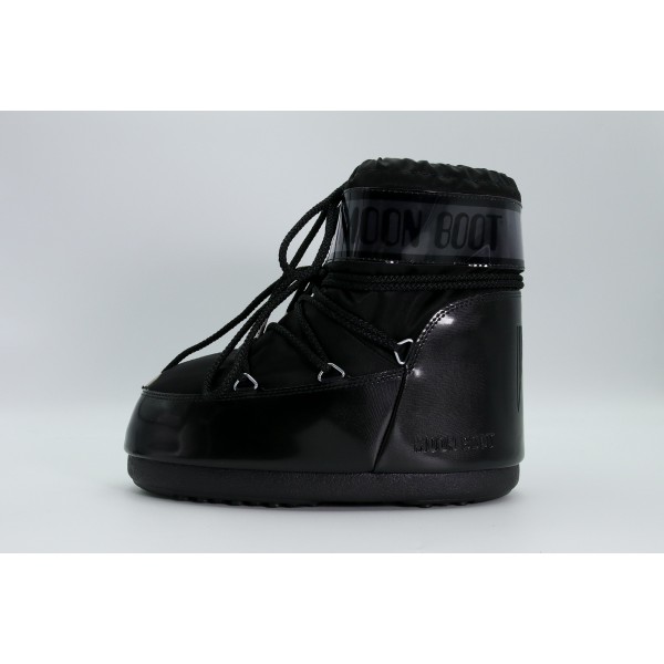 Moon Boot Icon Low Glance Black Satin Μπότες Χιονιού (80D1409350 N001)