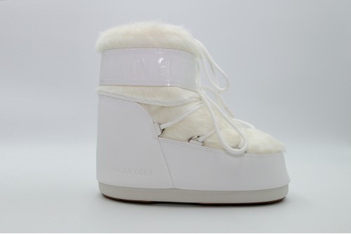 Moon Boot Icon Low White Faux Fur Μπότες Χιονιού (80D1409390 A002)