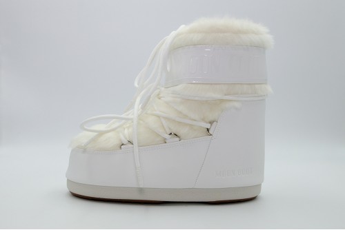 Moon Boot Icon Low White Faux Fur Μπότες Χιονιού (80D1409390 A002)