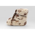 Moon Boot Icon Cow Print Low Curly Μπότες Χιονιού Καφέ, Μπεζ