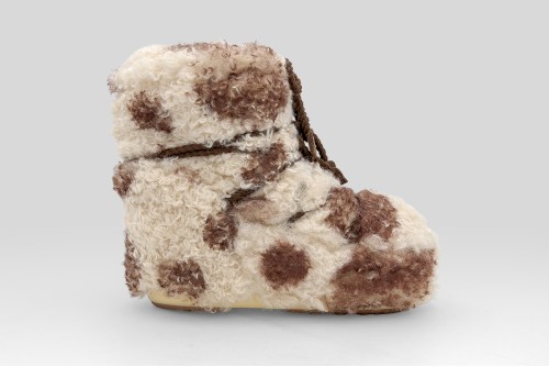 Moon Boot Icon Cow Print Low Curly Μπότες Χιονιού (80D1409690 MM04)