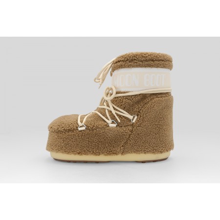 Moon Boot Icon Low Fleece Γυναικείες Μπότες Χιονιού Κάμελ, Μπεζ