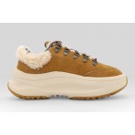 Moon Boot Moon247 City Brown Shearling Γυναικεία Sneakers Ταμπά, Μπεζ