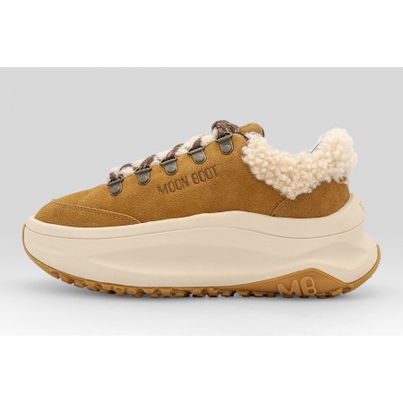 Moon Boot Moon247 City Brown Shearling Sneakers 