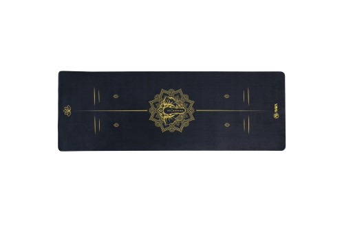 Amila Στρώμα Yoga Pilates Mantala Tpe And Suede 173X60X0,6Cm - Μαύρο (81779)