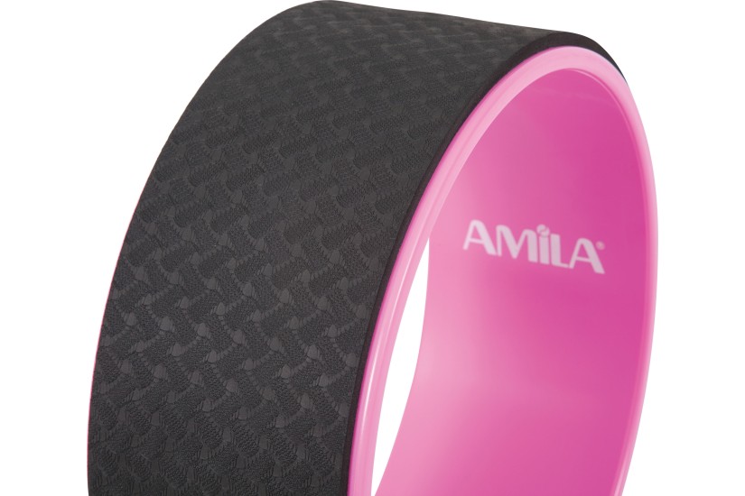 Amila Yoga Wheel Μαύρη, Ροζ