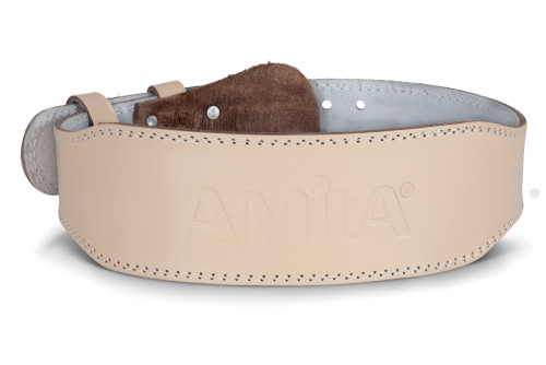 Amila Ζώνη ’Ρσης Βαρών Amila Δερμάτινη Μπεζ A Quality M (8331002)