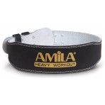 Amila Ζώνη ’Ρσης Βαρών Δερμάτινη Μαύρη C Quality M (83337)