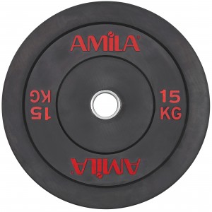 Amila Δίσκος Amila Black R Bumper 50Mm 15Kg (84608)