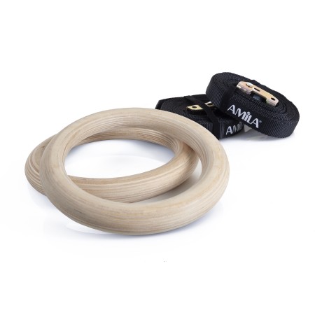 Amila Κρίκοι Γυμναστικής Amila Wood Gymnastics Rings 