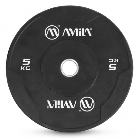 Amila Δίσκος Amila Black W Bumper Slim 50Mm 5Kg 