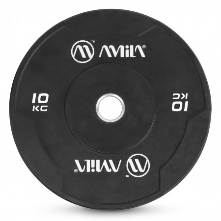 Amila Δίσκος Amila Black W Bumper Slim 50Mm 10Kg 