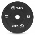 Amila Δίσκος Amila Black W Bumper Slim 50Mm 15Kg (84843)
