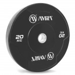 Amila Δίσκος Amila Black W Bumper Slim 50Mm 20Kg (84844)