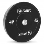 Amila Δίσκος Amila Black W Bumper Slim 50Mm 25Kg (84845)