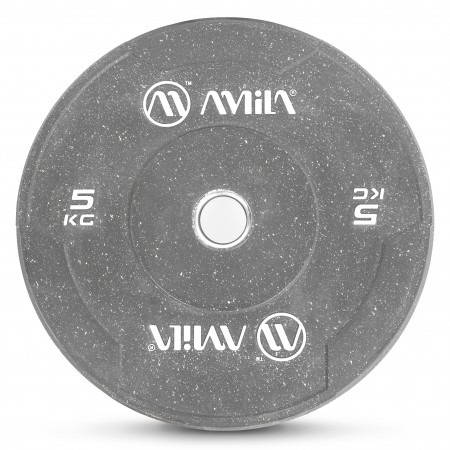 Amila Δίσκος Color Bumper Plate Slim 50 Mm 5 Kg ? Γκρι 