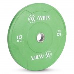 Amila Δίσκος Color Bumper Plate Slim 50 Mm 10 Kg ? Πράσινο (84847)