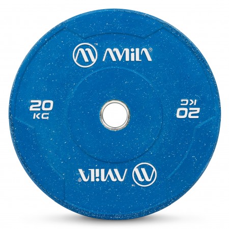 Amila Δίσκος Color Bumper Plate Slim 50 Mm 20 Kg ? Μπλε 