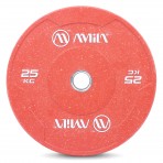 Amila Δίσκος Color Bumper Plate Slim 50 Mm 25 Kg ? Κόκκινο (84850)